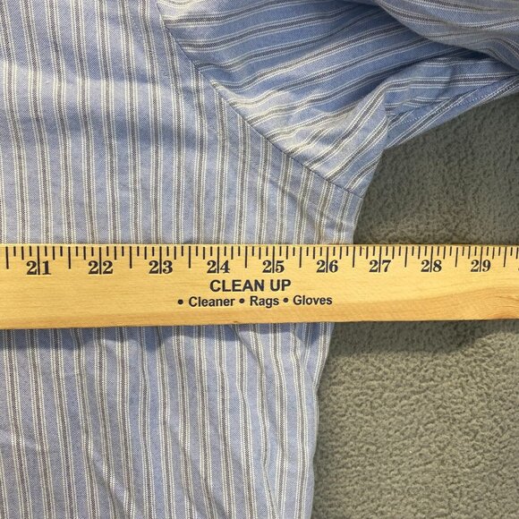 Ralph Lauren Dress Shirt Mens Size XXLarge Blue Striped Long Sleeve Button Up - Picture 4 of 9